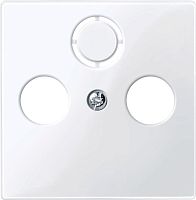 Лицевая панель Schneider Electric Merten System M для 3-м. розетки TV+R+SAT полярно-белый картинка
